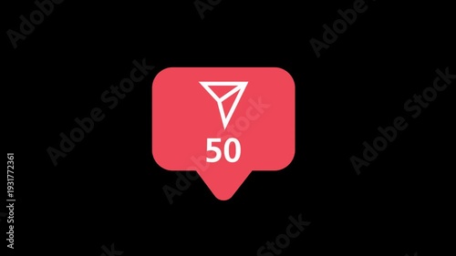social media numbers increase animation