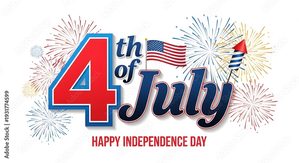 Obraz premium 4th of july celebration happy independence day