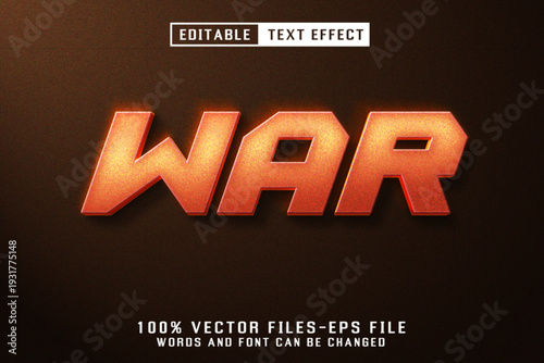 War Editable Text Effect