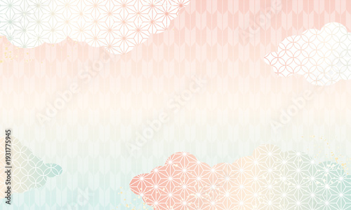 ピンク・春の和柄　高級感のある背景