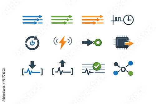 Line select reset icon simple strobe acknowledge image vector control generation lane