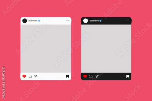 Obraz na płótnie Social Media Frames Design