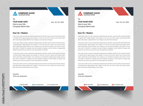 Slika na platnu Letterhead template design, corporate, modern, professional latter head template design