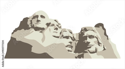 Monument Valley iconic presidential sculpture faces