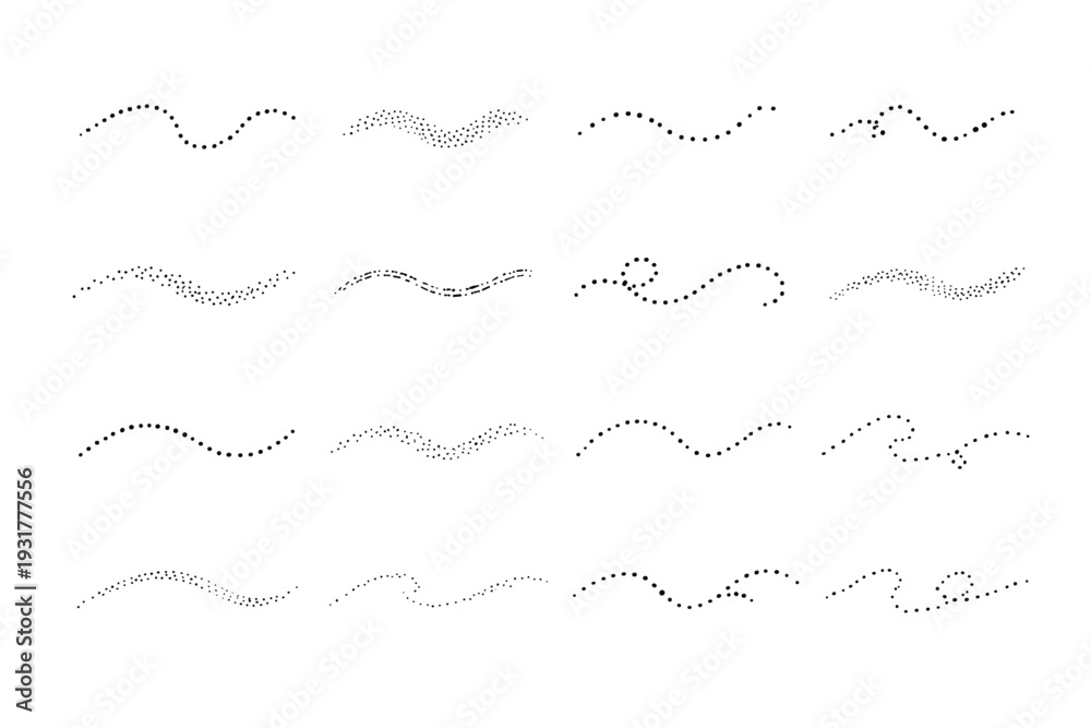 Obraz premium Point vector subtle sketch icon dotted image simple dot tender generation curve