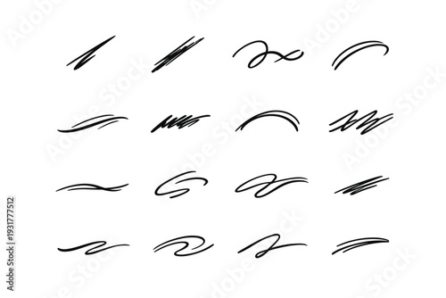 Stroke freehand image airy motion curve icon sweep generation organic vector simple