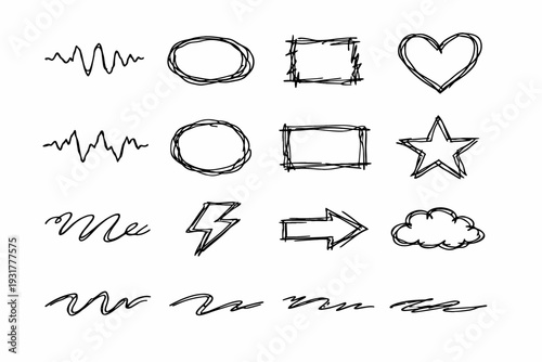 Line vector nervous imperfect icon hand motion generation trace raw shaky image