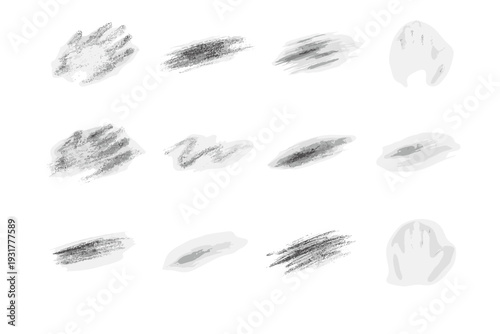 Vector hand rubbed motion image line icon blurred sketch softened simple contact