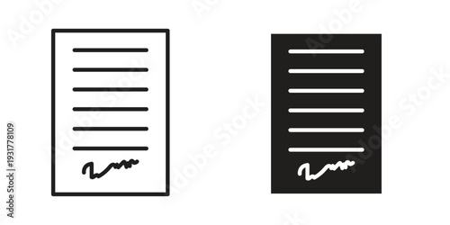 Agreement icon set. Linear style. Vector icons