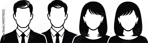 Faceless business people illustration