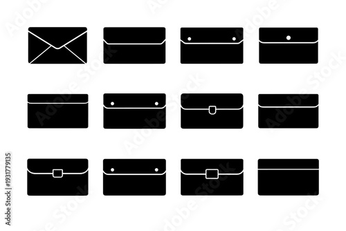 Straight vector image magnetic carry professional geometry laptop case icon simple thin