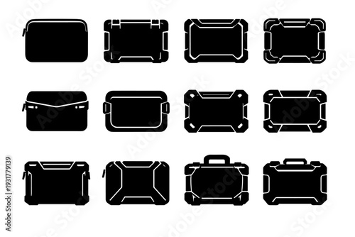 Solution rigid protection edge robust resistant vector icon simple container generation image