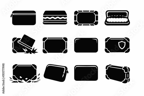 Image sturdy accessory protection simple geometry drop generation vector resistant impact icon