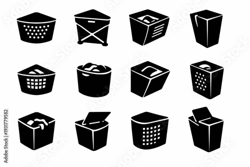 Minimal corner solid container vector optimizer image simple icon solution generation hamper