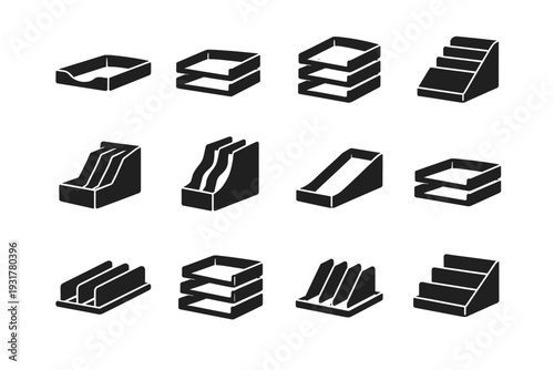 Solution compact shape design footprint image minimal storage simple generation vector utility