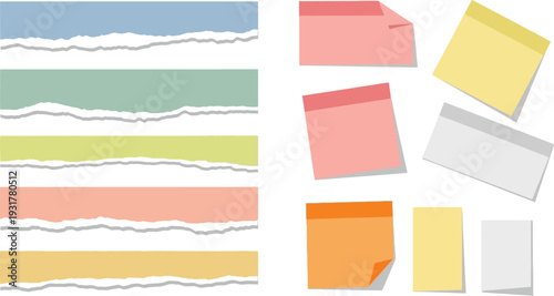 Colorful Stationery and Paper Elements Arranged in a Flat Lay on White Background Whisk 94888fac1d78a5d9f1e406b4af54ea7edr eps