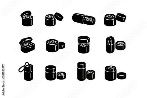 Simple solid item tool generation clip mini compact vector icon desk image