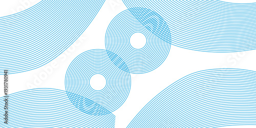 Abstract pattern of interconnected light blue circles
