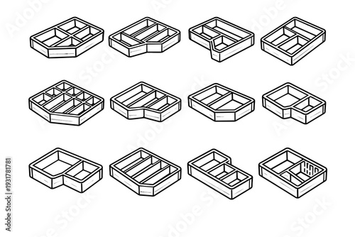 Icons modern texture eco icon refined proportions vector drawer surface sealed bamboo