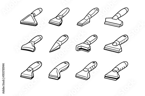 Body precision detailed profile pet area triangular head remover corner icon vector