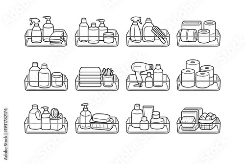 Clean icon icons minimalist visible body tray acrylic geometry storage proportions vector