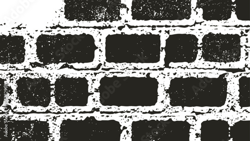 Black grunge brick wall texture rough distressed surface background with paint peeling and weathered appearance urban decay and vintage design element