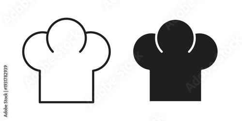 Chef icon set. Linear style. Vector icons