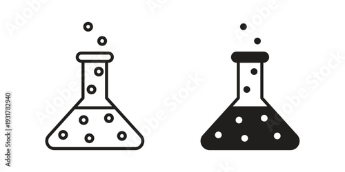 Chemistry icon set. Linear style. Vector icons
