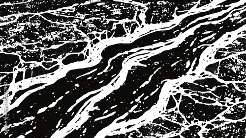 Black and white marble texture with natural vein patterns elegant stylish abstract background surface design