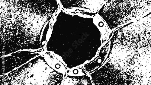 Old broken metal fan blade with rust and damage, close up of industrial cooling equipment