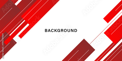 Modern geometric abstract background with red and white colors, suitable for banners, posters and presentations.