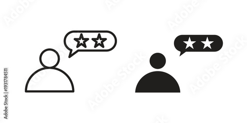 Customer feedback icon set. Linear style. Vector icons