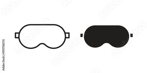 Eye mask icon set. Linear style. Vector icons