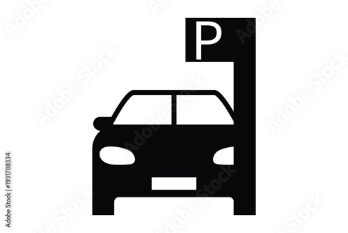 Parking and No Parking Icon Set – Minimal Traffic and Map Symbols Vector