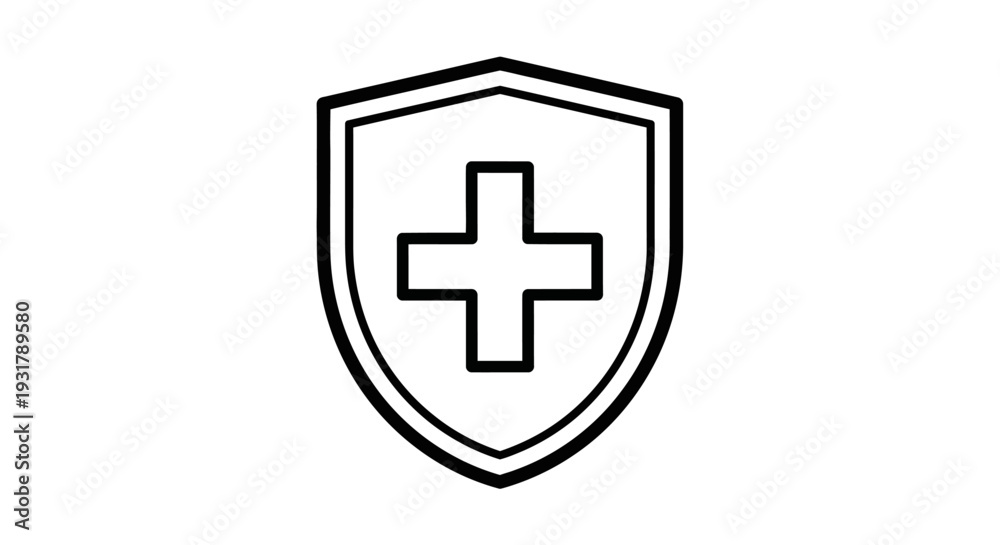 Fototapeta premium Minimal Line Art Icon Set – Health, Safety, Peace and Industry Symbols
