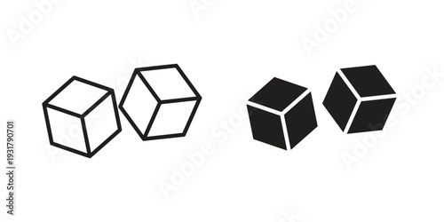 Ice icon set. Linear style. Vector icons