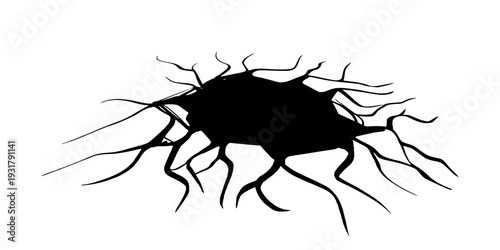 Long Line Crack Pattern for Urban Street Decay Design.