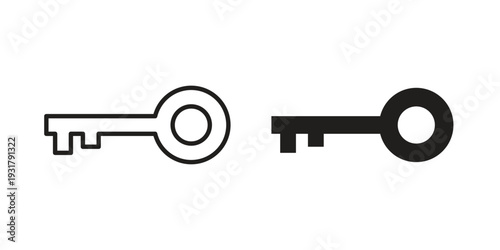 key icon set. Linear style. Vector icons