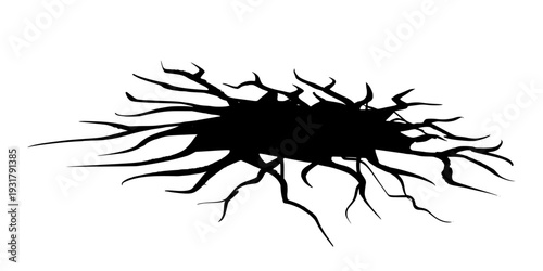 Realistic Ground Crack Effect with Gritty Urban Texture.