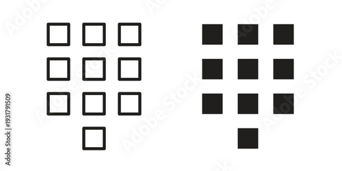 Keypad icon set. Linear style. Vector icons