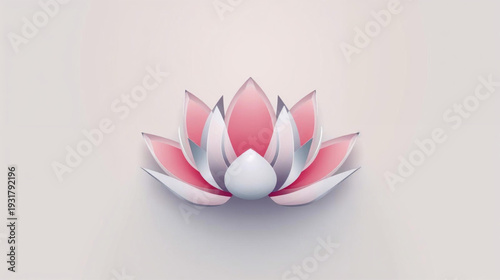 Vector Illustration of Futuristic Lotus Flower