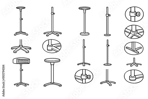 Vector slim rubberized icons wide holder icon structural home stand heater top