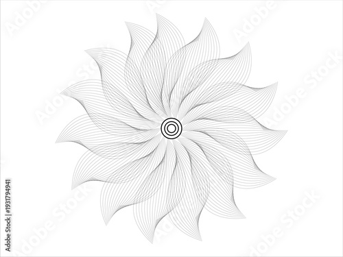 Intricate snowflake design with detailed patterns and symmetrical shapes