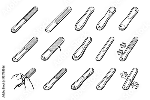 Nail file vector pet safety animal icon supply maintenance tool clean reinforced