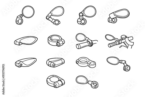 Folding vector joint breakaway position icon icons clean mirror bike balanced stow