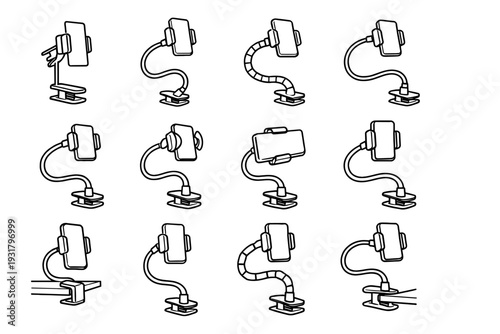 Clean utility smooth sleeve proportions holder modern balanced icon gooseneck phone clip