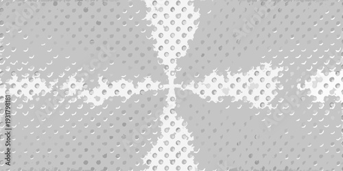 Abstract grayscale pattern with a cross shaped negative space design