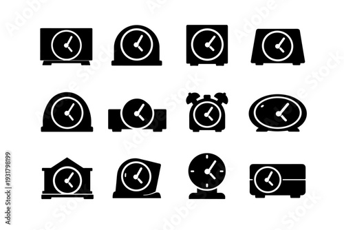 Geometry tabletop vector generation utility clock icon professional aesthetic simple desk image
