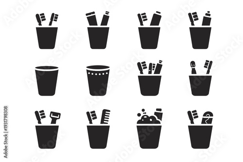 Image graphic design iconography simple hygiene tumbler sign universal generation icon vector