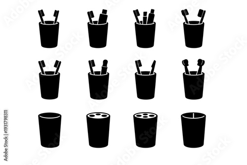 Modern cup vector geometry bathroom image silhouette generation functional utility simple icon